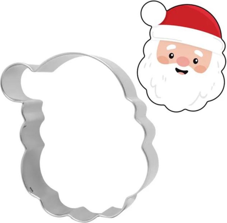 Winkrs uitsteekvorm Kerstman Hoofd 8 x 6 cm