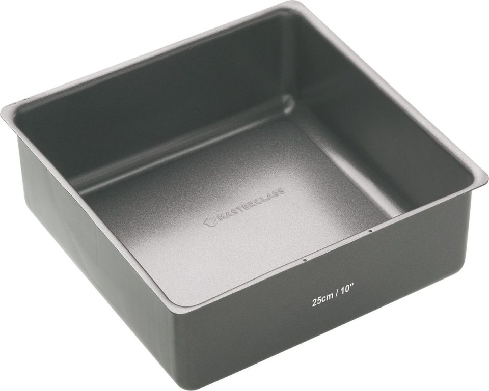 Masterclass bakvorm KitchenCraft Diepe Vierkante met Losse Bodem 25 cm