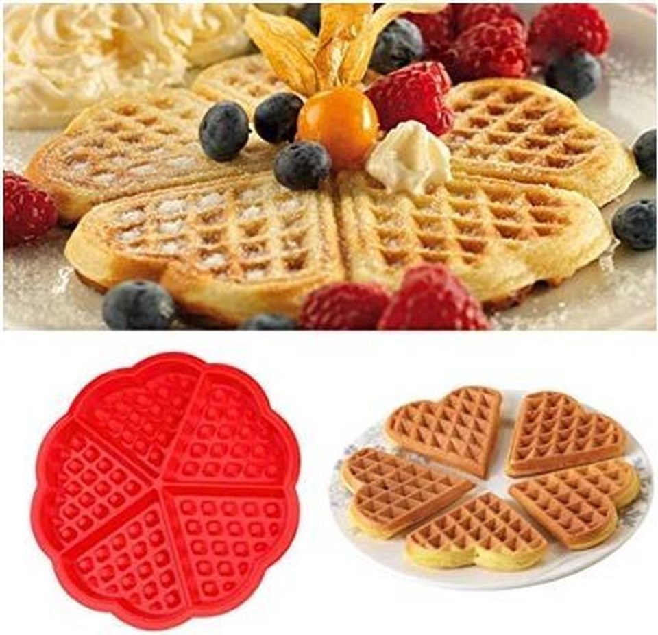 Sweet Choice Siliconen Wafelvorm / Wafelijzer Rood