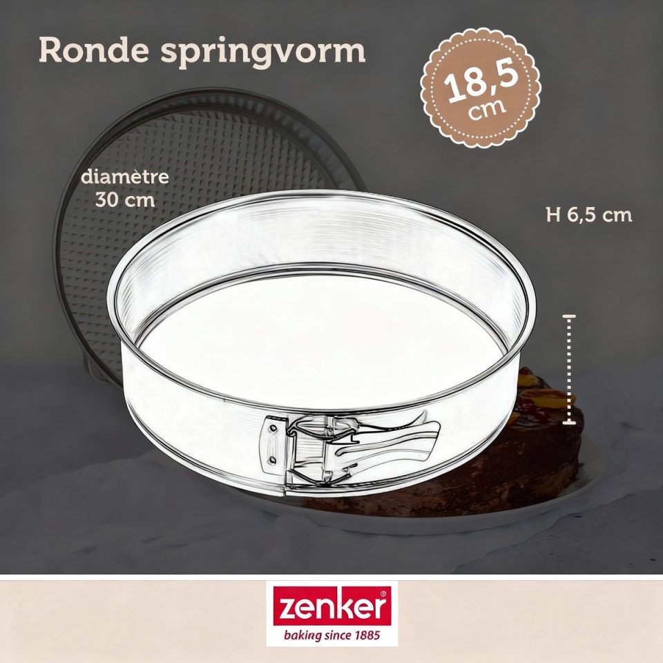 Zenker springvorm met scharnier Silver 18,5 cm