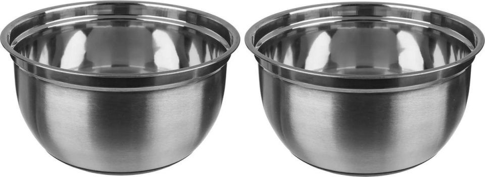 Secret de Gourmet beslagkom 2X stuks 4,5 l 26 x 14 cm