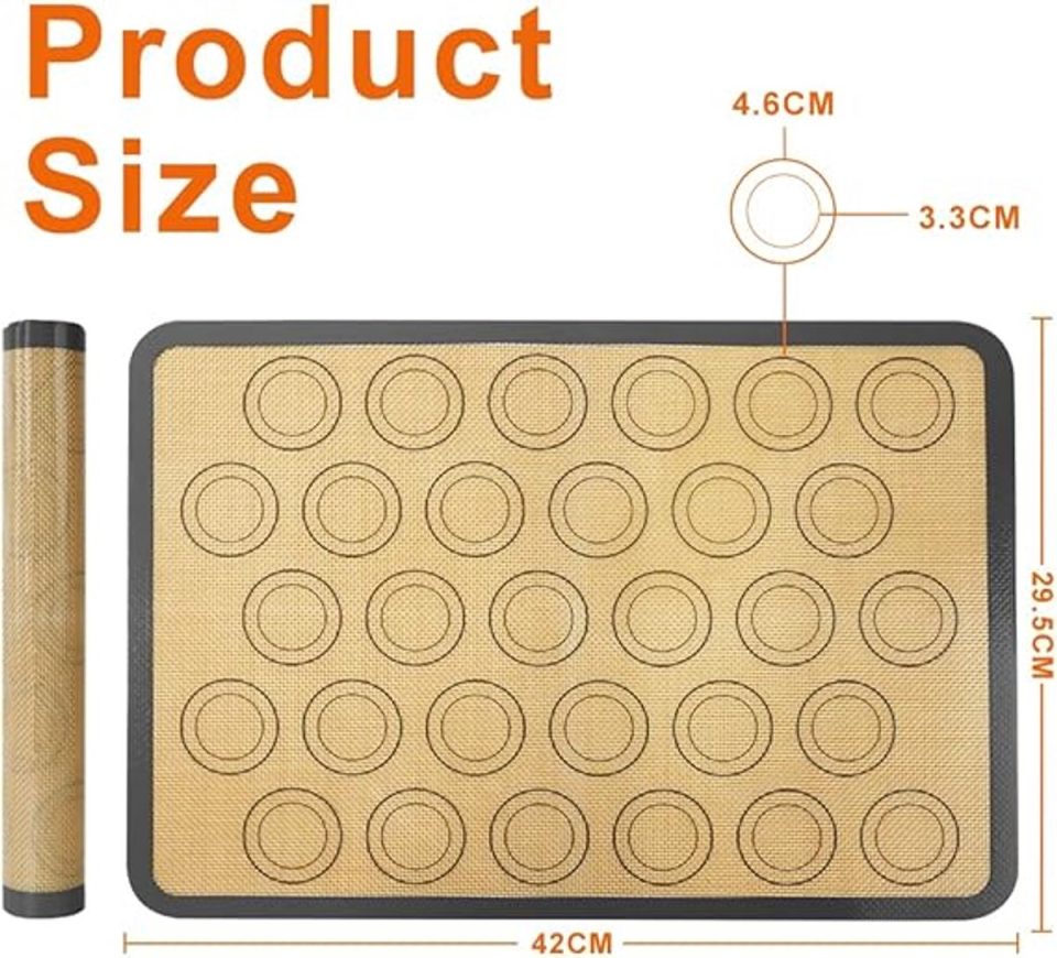 Famanu bakmatten Siliconen macaron 42 x 29,5 cm (2 stuks)