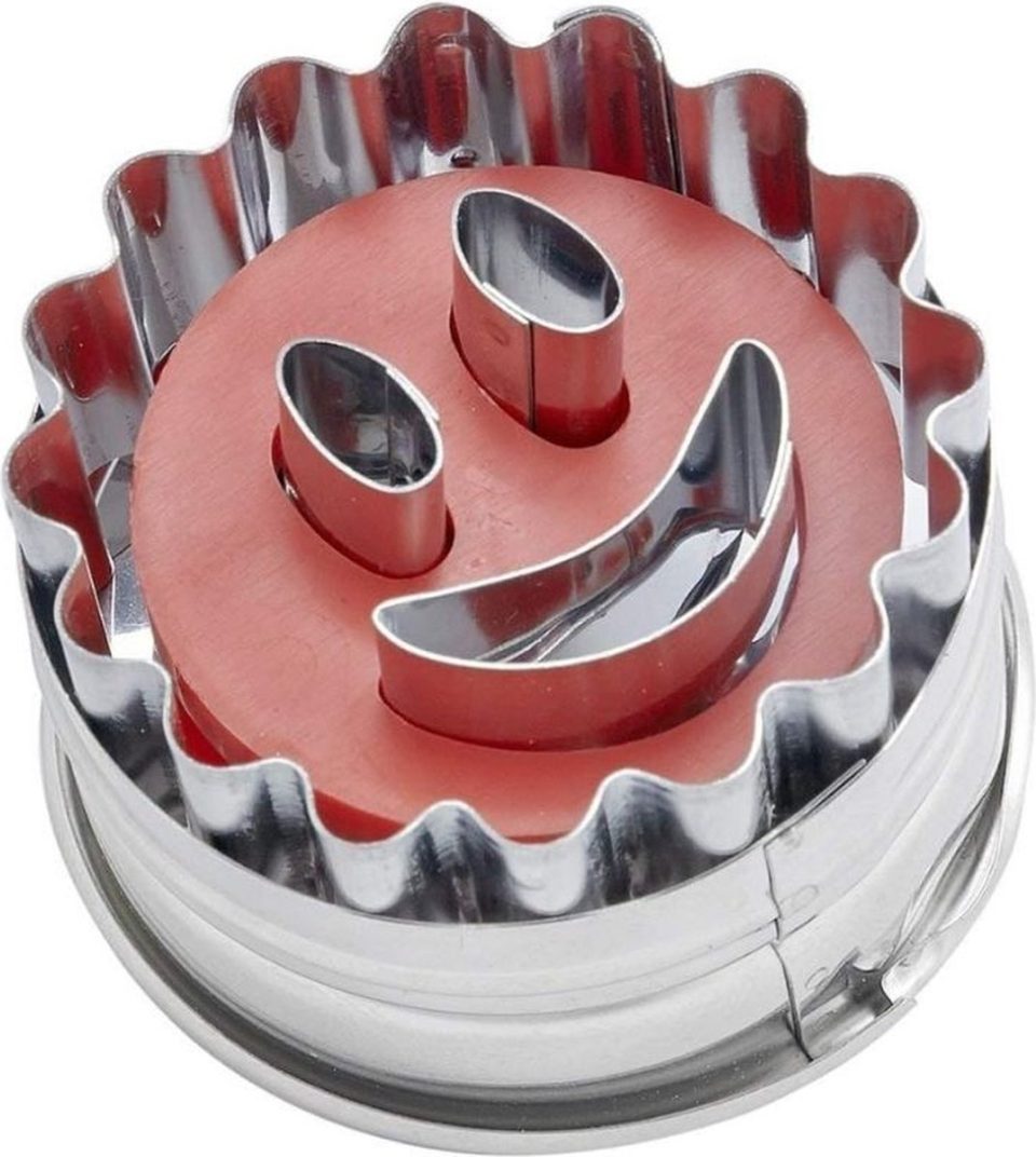 dr.oetker uitsteekvorm linzerkoekje smiley motief Dr Oetker Kerstmis