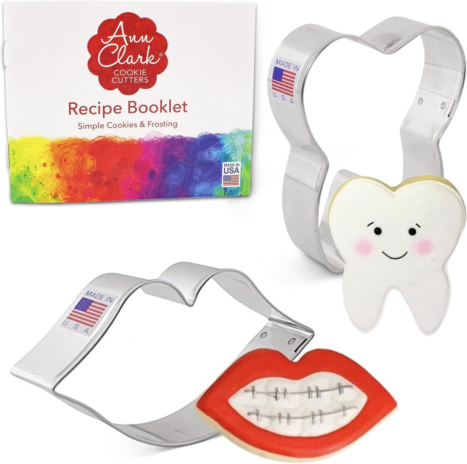 Ann Clark Cookie Cutters Merkloze Tand & Mond Koekjesvormpjes Set (2 stuks)