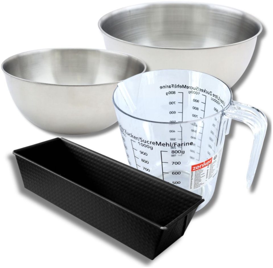 Zenker Bakkerset met cakevorm 2 mengkommen 25,5 cm