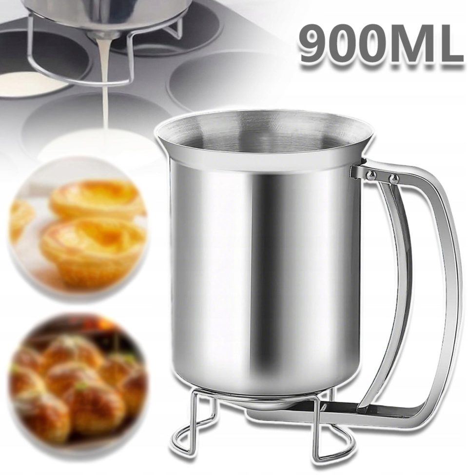 Jimuyu Beslagdispenser Van RVS Met Ergonomische Druppelvrij En Hittebestendig 900 ml