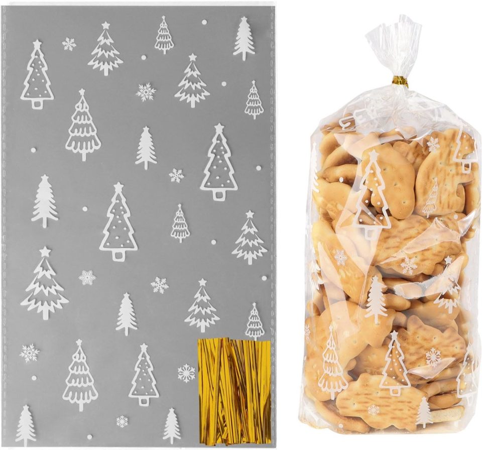 Colofalla cellofaanzakjes Kerstmis Kerstboom 14,5 x 24 cm (100 stuks)