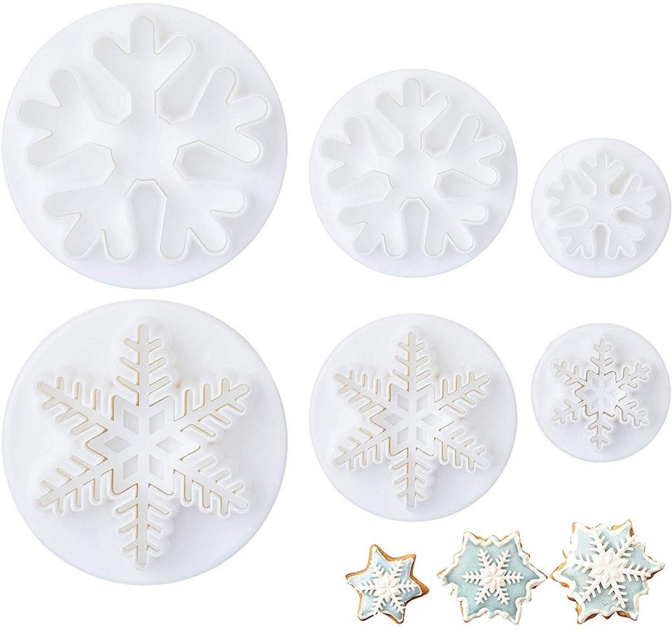 Famanu uitsteekvormpjes Sneeuwvlok set van 6
