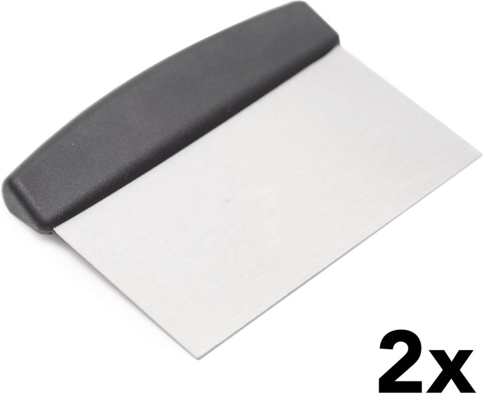 HCB Professionele RVS / inox Deegschraper 15,5 cm (2 stuks)