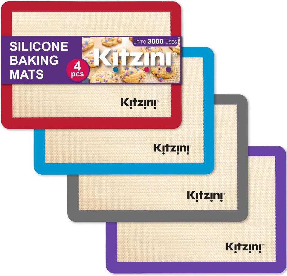 Kitzini bakmatten. 4 siliconen bakmatten