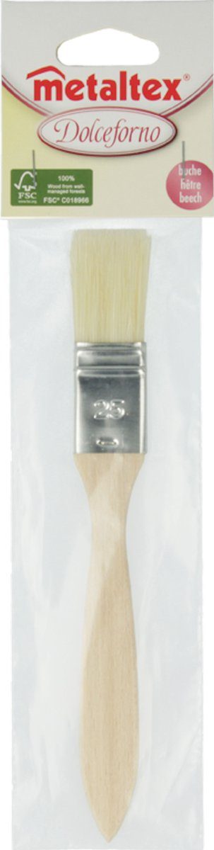 Metaltex Bak- En Grillkwast Natuurlijk Haar Hout Bruin 20 cm