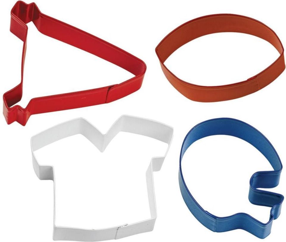 Wilton Voetbal snijvormen set voor koekjes (4 stuks)