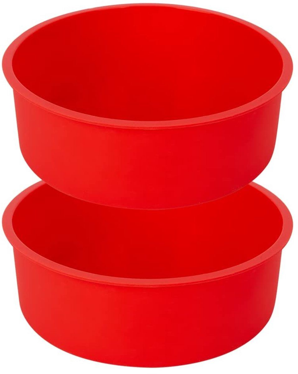 Qttvbtna cakevorm 2-delige Siliconen Set 20 cm
