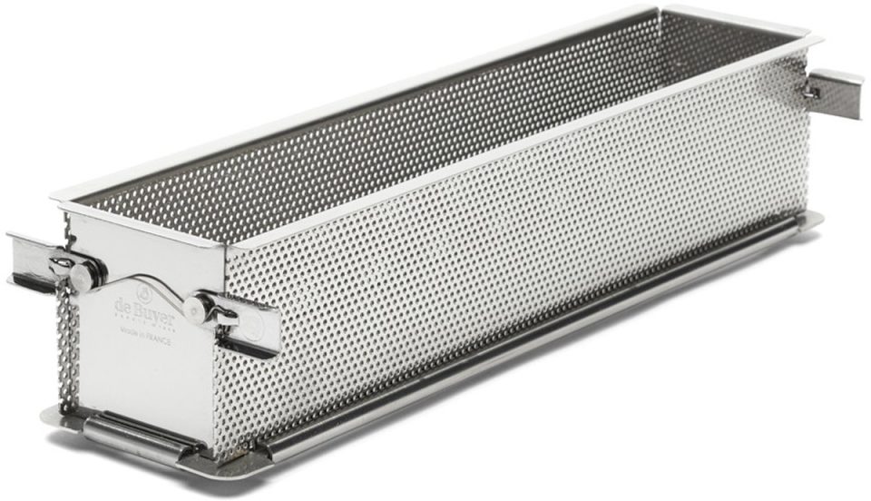 DeBuyer bakvorm De Buyer Rechthoekige Opvouwbare Lange Geoforme Geperforeerd Rvs 35 cm