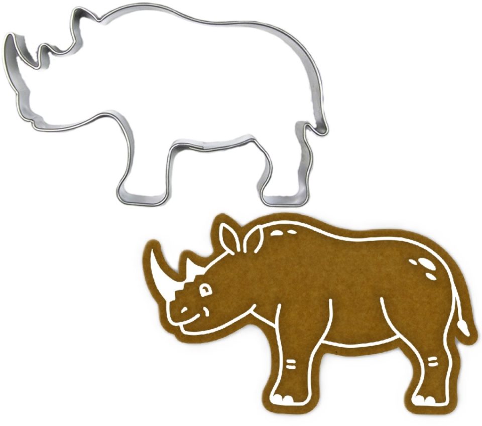 Brand New Cake uitsteekvorm Neushoorn RVS 8 cm