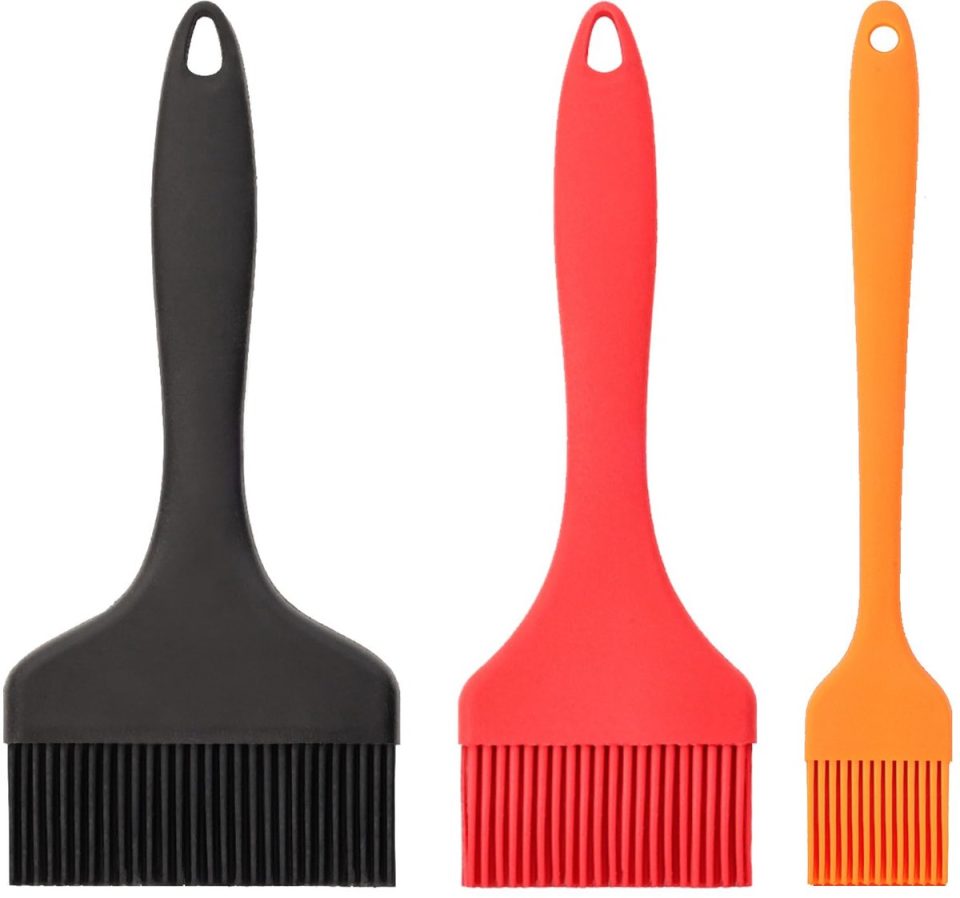 Ibenzoa Set van 3 hittebestendige siliconen bakpenselen