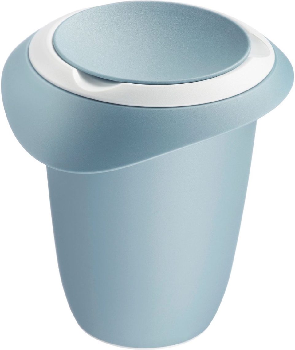 Westmark beslagkom met tweedelige deksel wit blauw 1 l