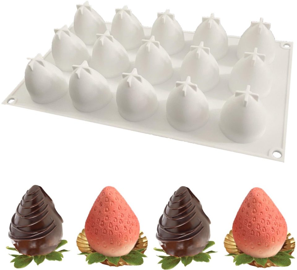 Unyqoos siliconen bakvorm ® Flexibele voor creatieve 3D aardbei desserts en taarten