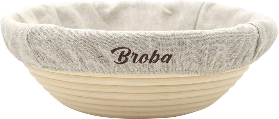 Broba rijsmand Rond Rijsmandje voor Broodbakken inclusief Deegkleed 25 cm
