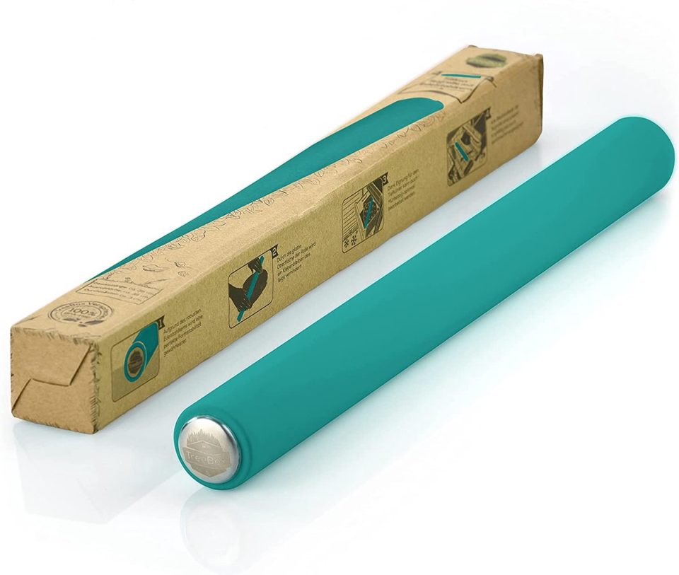 Treebox deegroller van Siliconen en Roestvrij Staal Blauw