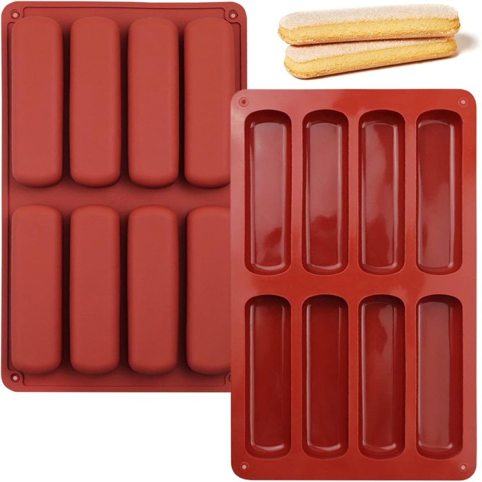 Qttvbtna 2-delige Siliconen Koekjesvorm Rood 28 x 17 cm