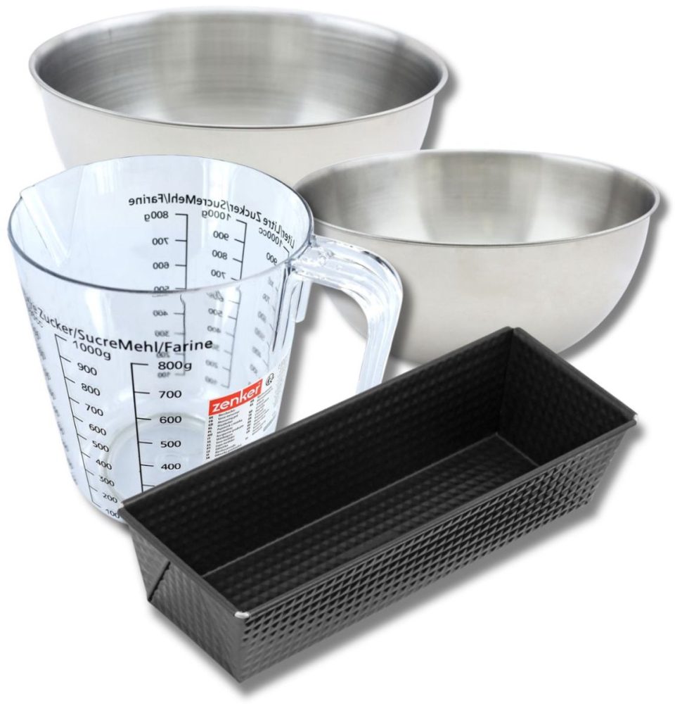 Zenker Bakkersset met cakevorm 2 mengkommen 30,5 cm