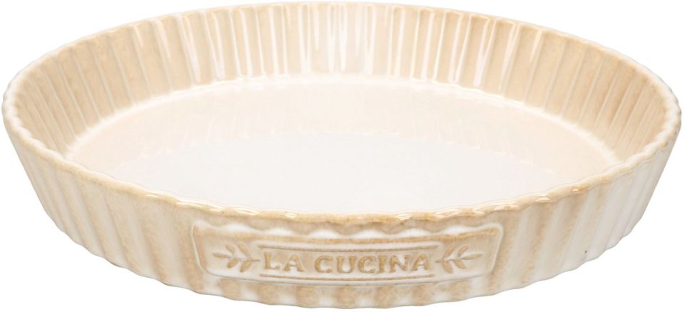 MamboCat quichevorm bakery Crème Ø26cm van aardewerk Q56000200