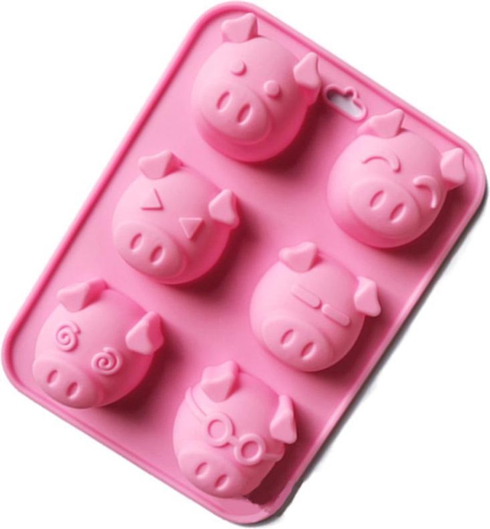 ProductGoods siliconen bakvorm Cakevorm 6X Leuke Biggetjes Bakvormen