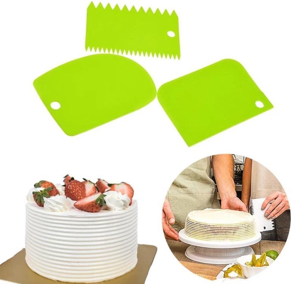 Louzir 3 Kunststof fondantschraper voor taart- voor fondant