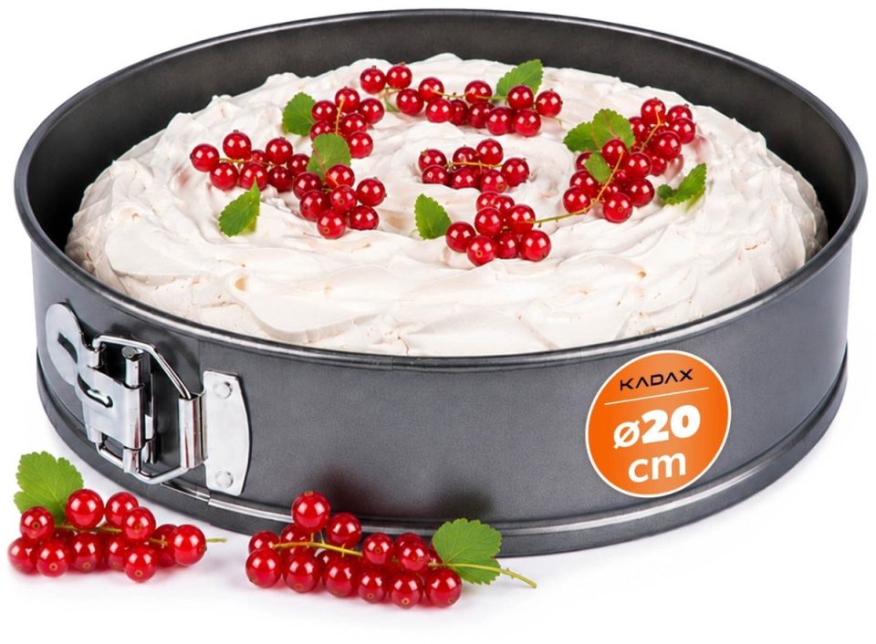 Kadax Scharniervorm, ronde stalen vorm met antiaanbaklaag platte bodem 20 cm
