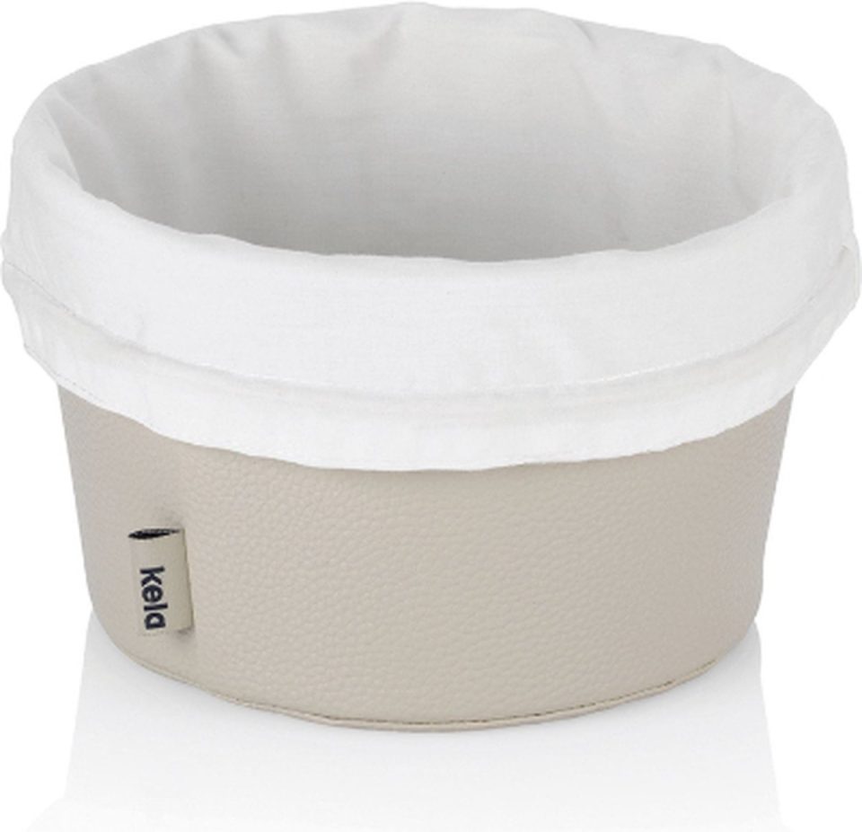 Kela Broodmand, 2-Delig, Kunstleer, Beige, Ø Grana 19 cm