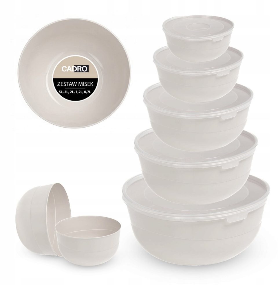 Cadro Keukenmengkommen Set met deksel (5 stuks)