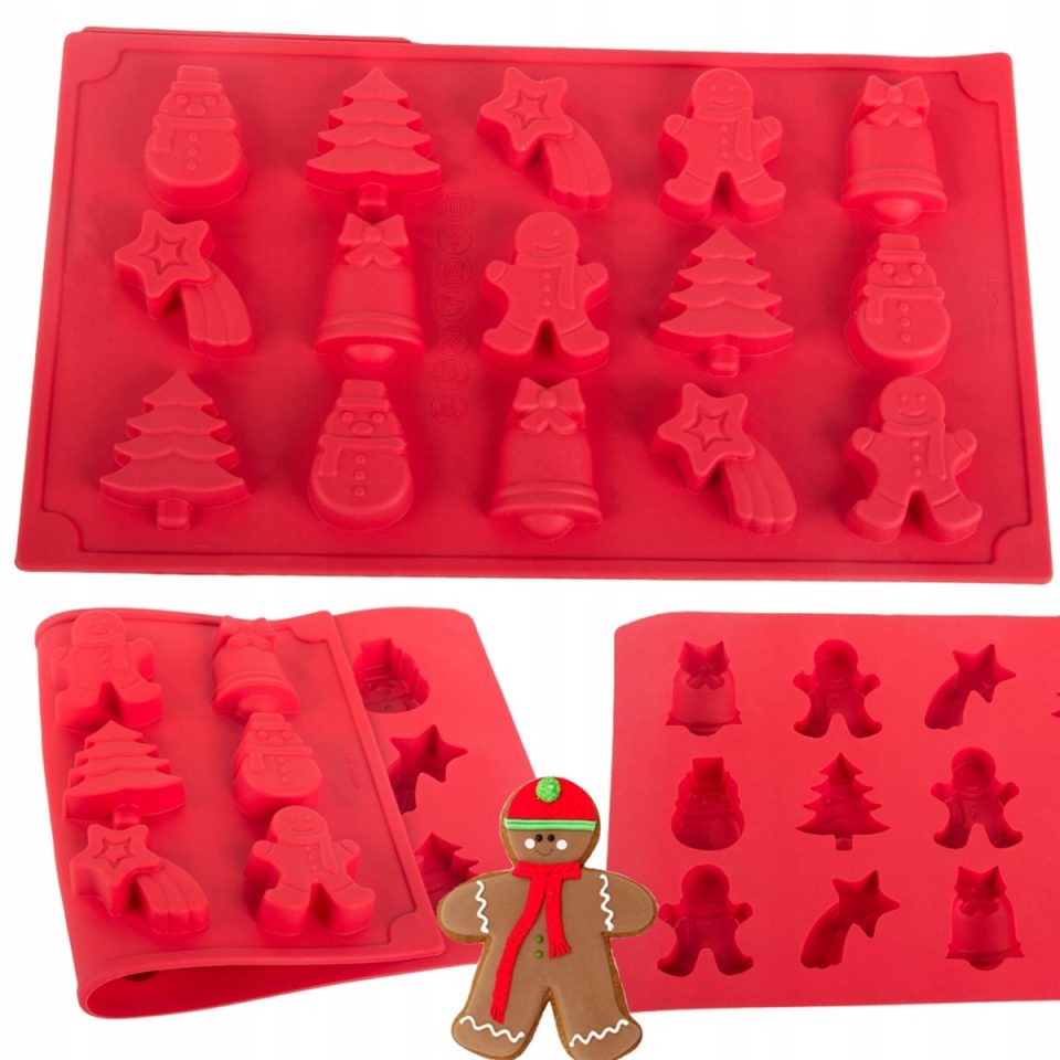 Hangzhou A Link Star Technology bakvorm Silikon Kerst Set Rood