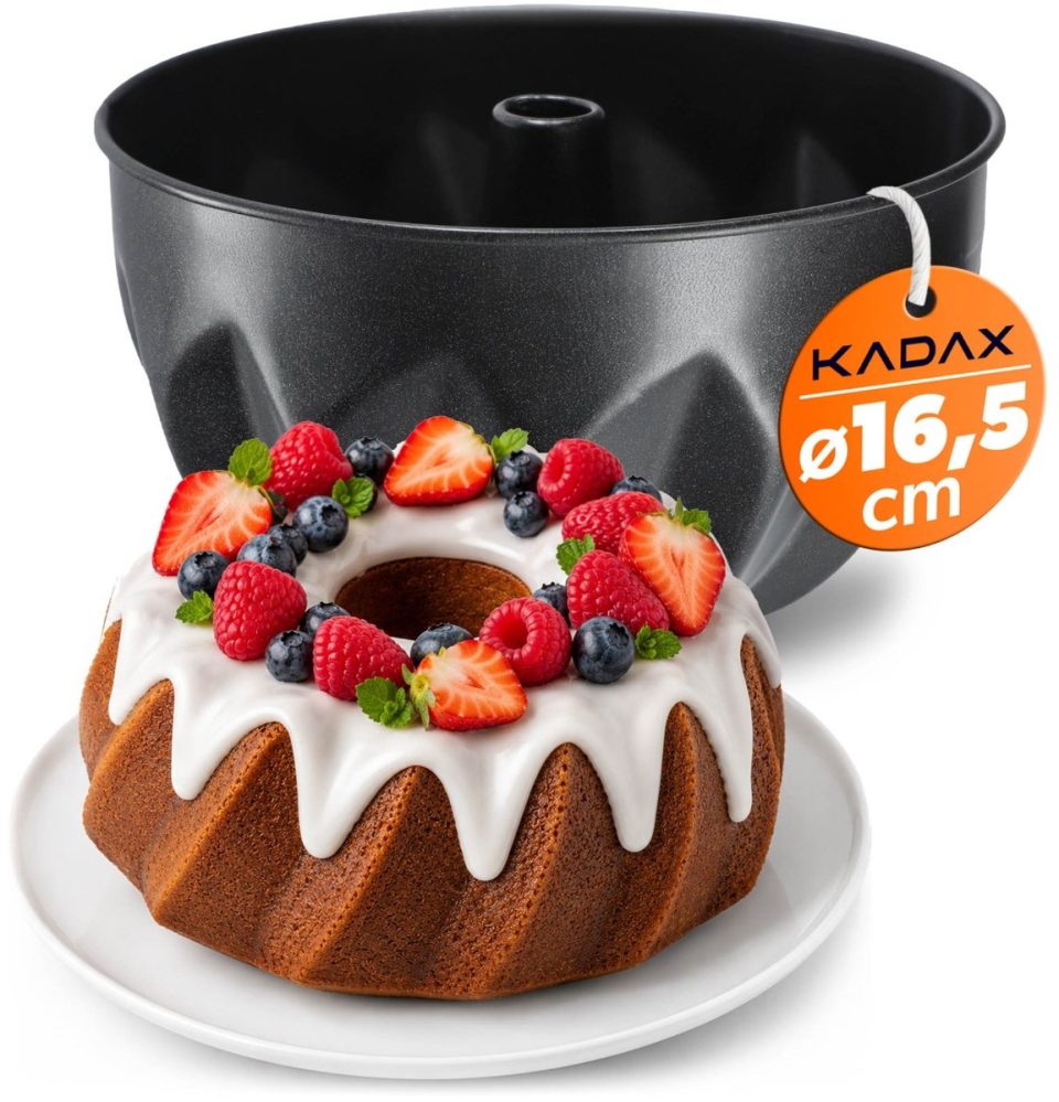 Kadax Gugelhupfvorm, spiraalbakvorm van blik met antiaanbaklaag 16,5 cm