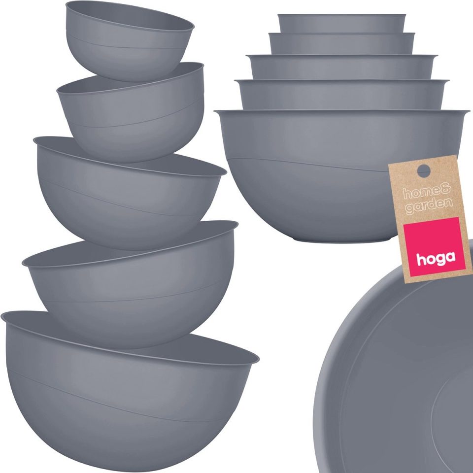Hoga Keuken Mengkommen Set - Grijs 0,7 l 5 l (5 stuks)