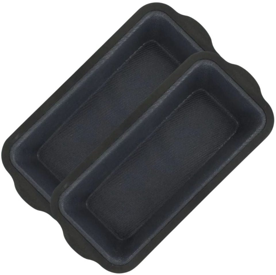 Zenker 9343150 Set van 2 Cakevormen van siliconen rechthoekige vorm Grijs 31,5 x