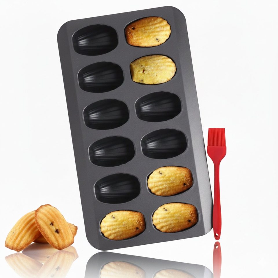 Coock bakvorm Madeleine met 12 Schelpvormpjes
