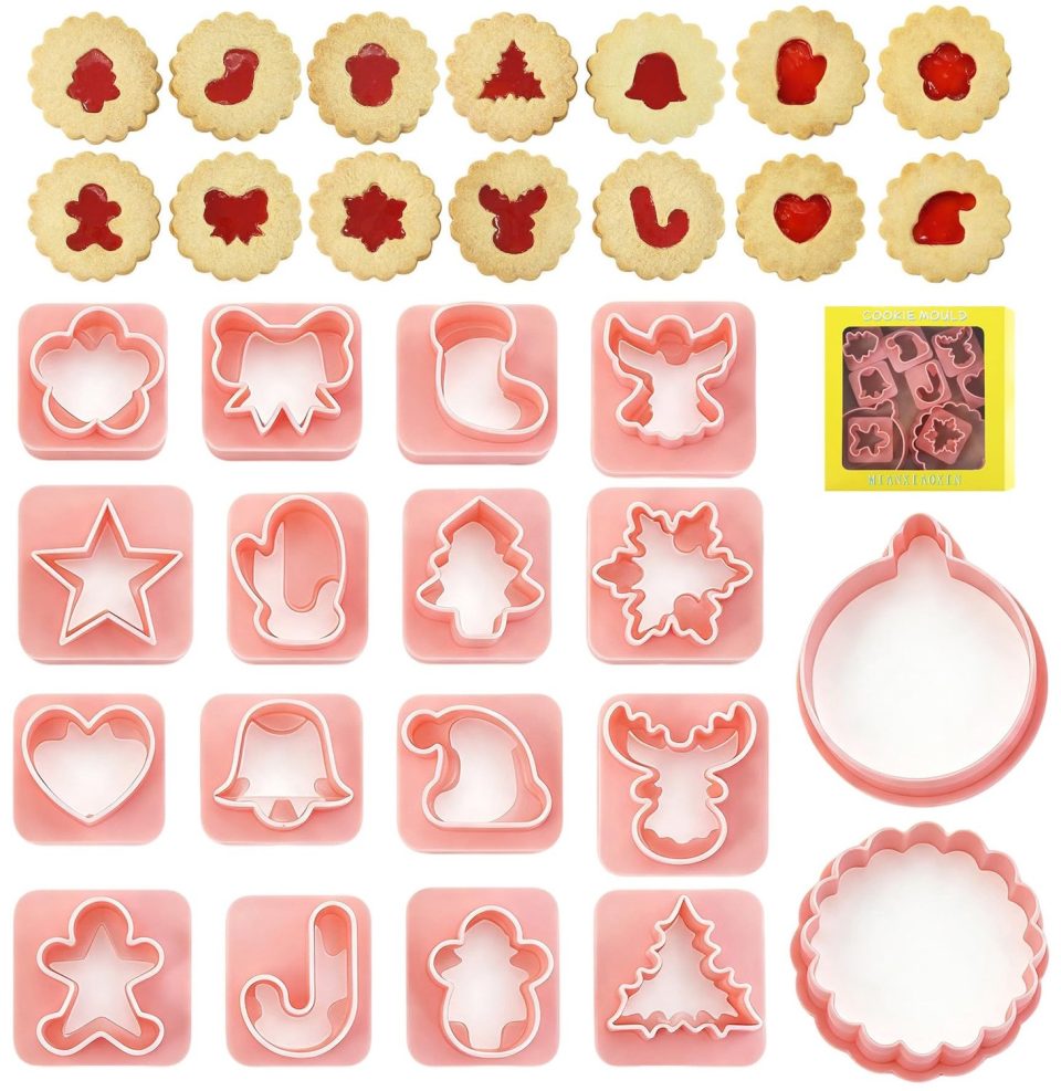 Famanu 3D kerstkoekjes set met knijpbare uitsteekvormen voor versieren