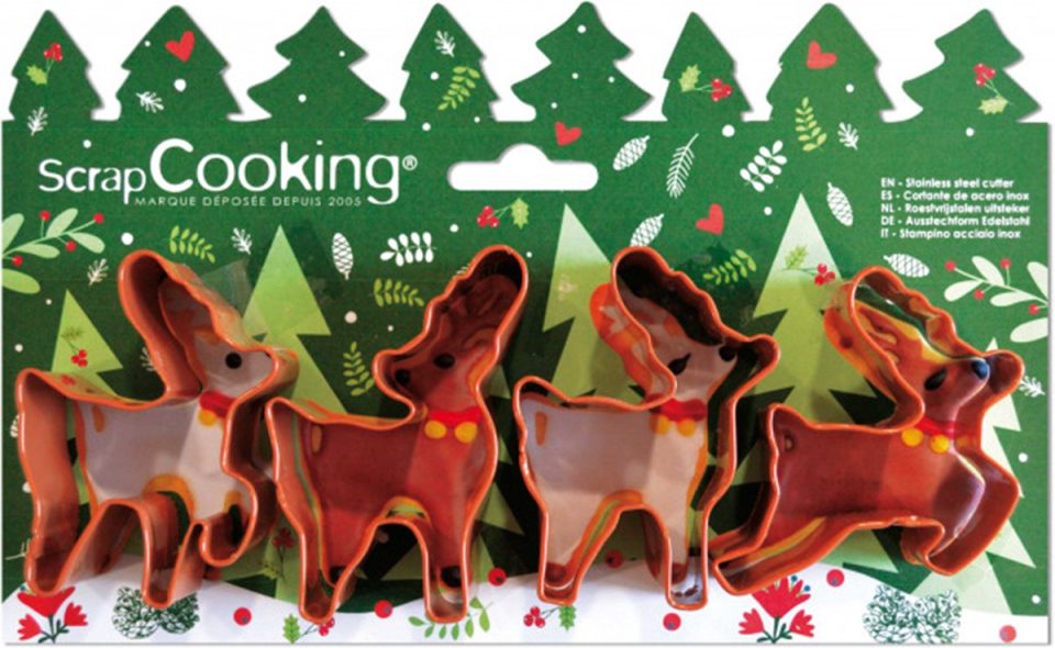 Scrapcooking Cookie Cutter Deers Set/4