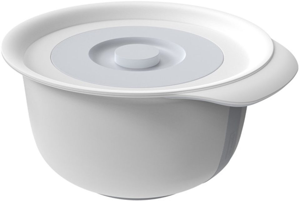 Rotho beslagkom Fresh met spatdeksel grijs 4 l