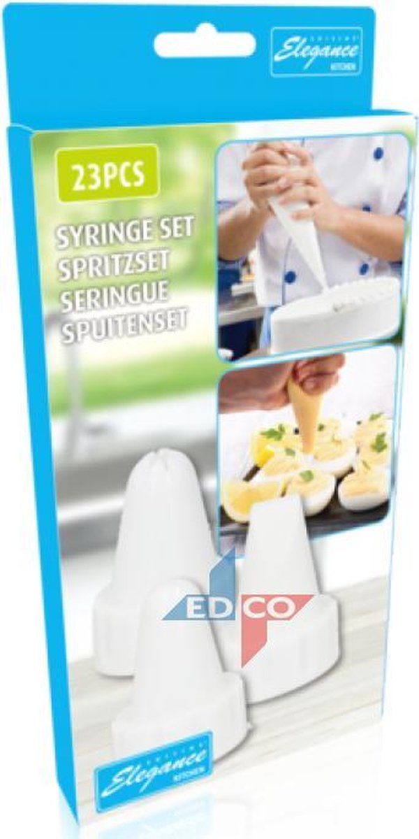 Elegance Kitchen spuitzakken 3 spuitvormen (20 stuks)