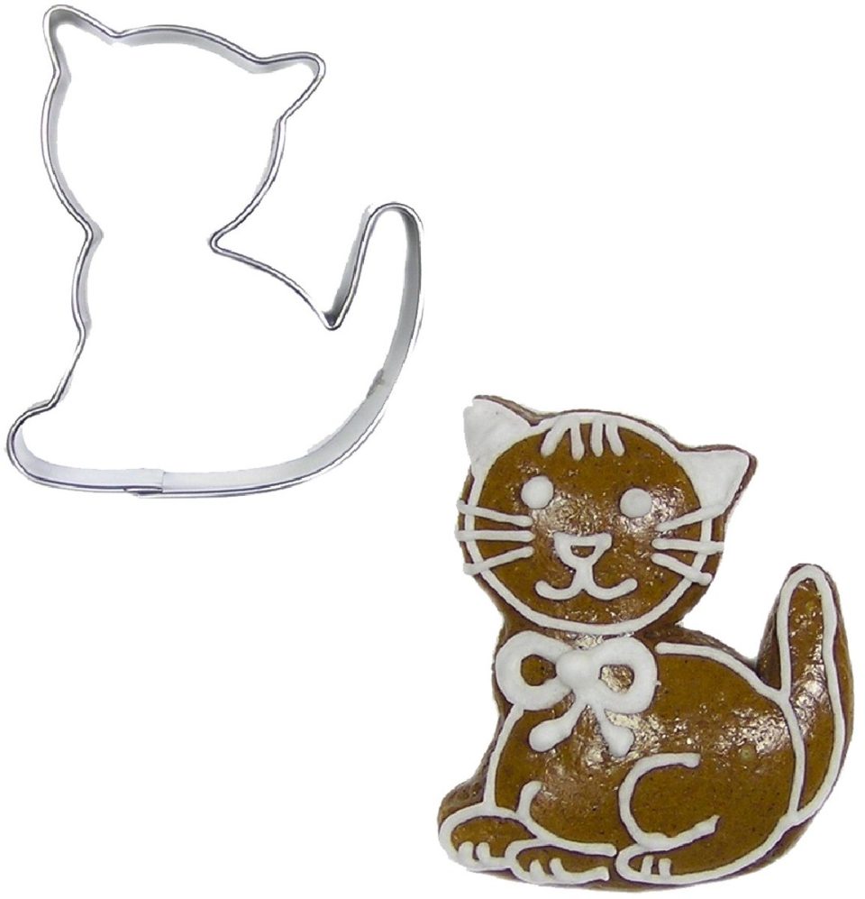 Brand New Cake uitsteekvorm Kat RVS 5 cm