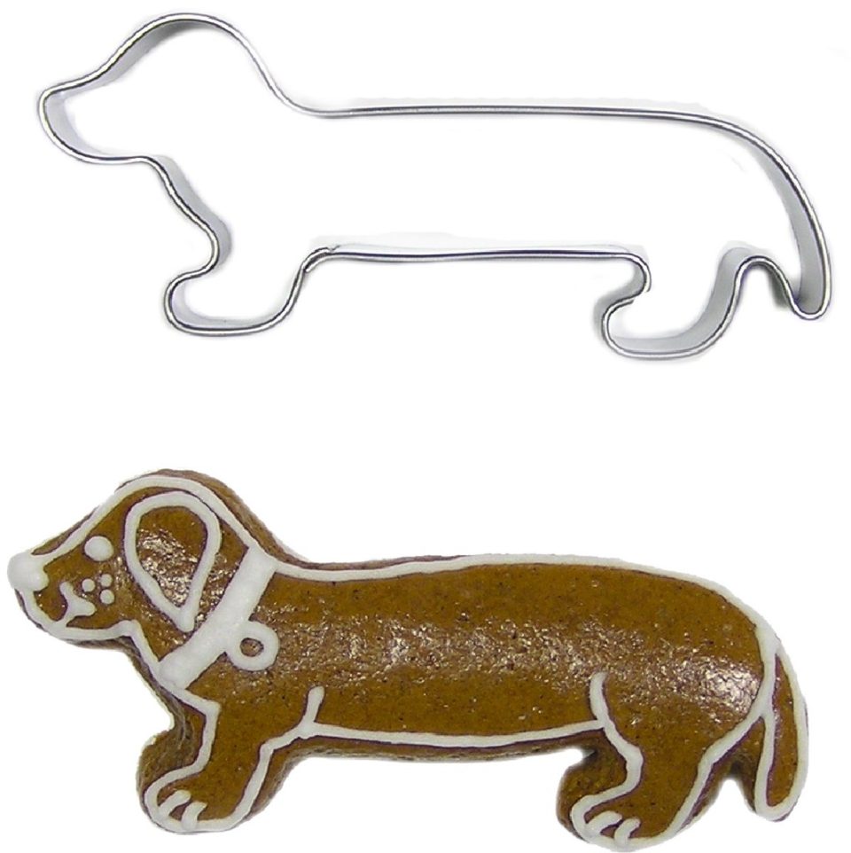 Brand New Cake uitsteekvorm Hond Teckel RVS 8 cm