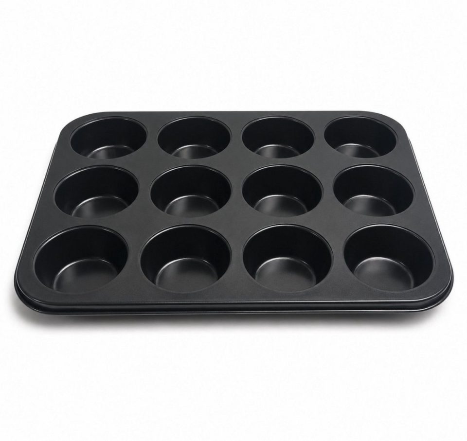 Kozie muffinvorm voor 12 Muffins Antraciet
