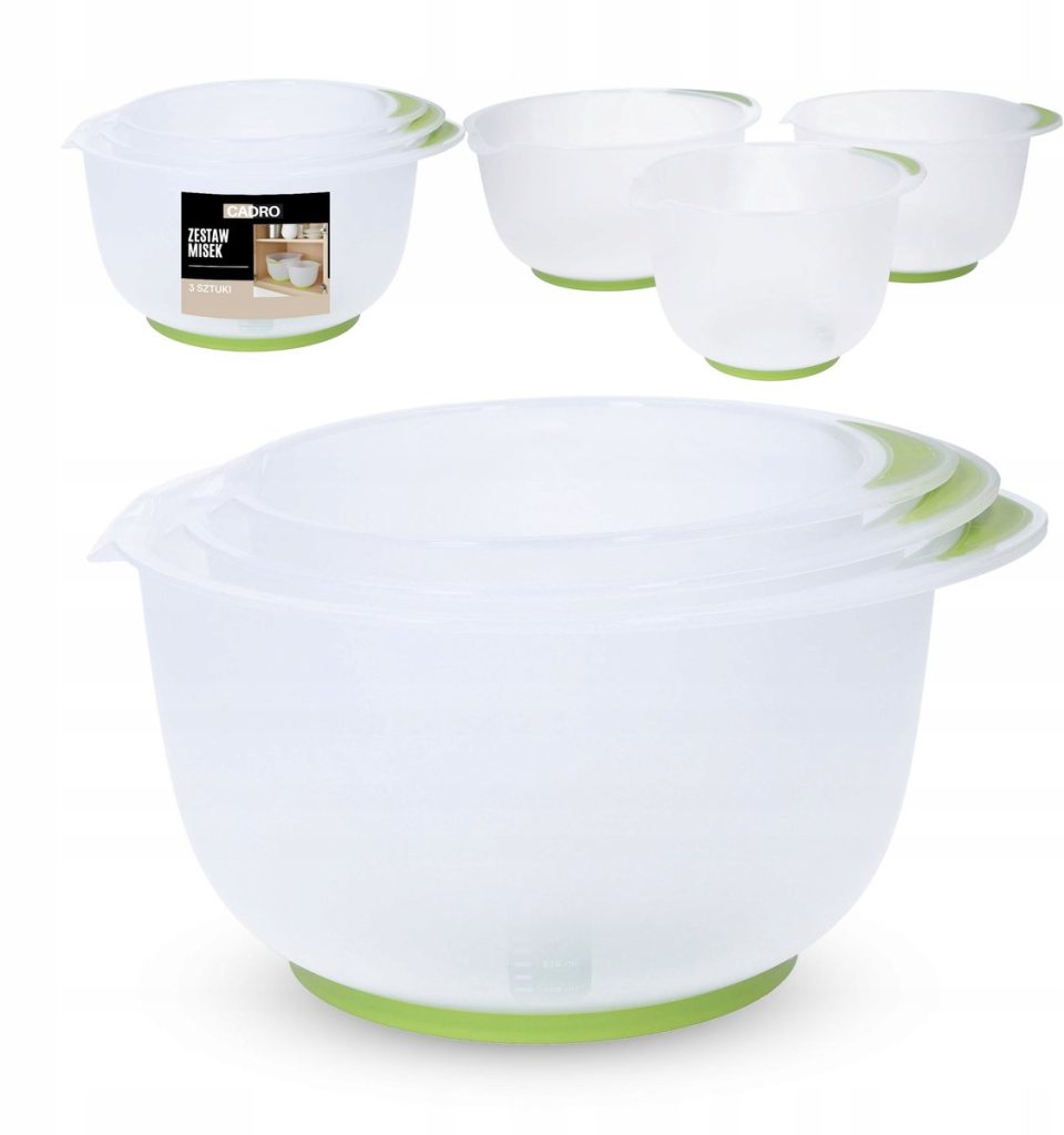 Cadro Keuken Mengkommen Set Antislip met Maatverdeling (3 stuks)