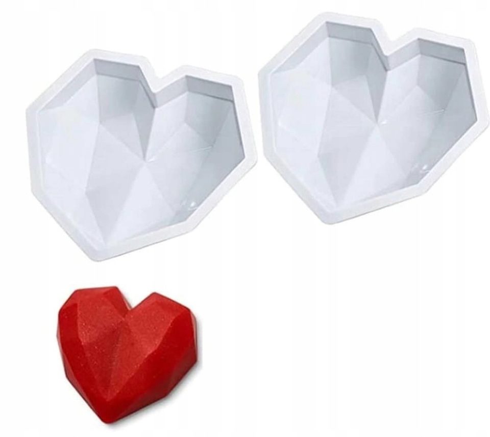 Eurobatt siliconen bakvorm 3D Diamant Hart Romantische Taarten