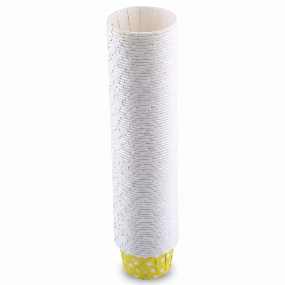 Imperatoris Cupcake vormpjes papier Set van 100 geel 3 cm