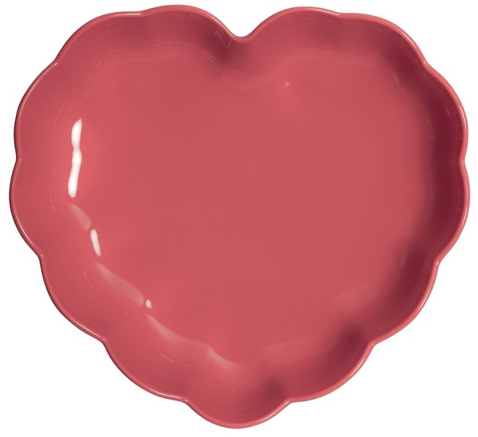 Emile Henry taartvorm Madeleine hart gegolfd 265x245x65mm Rose Candy