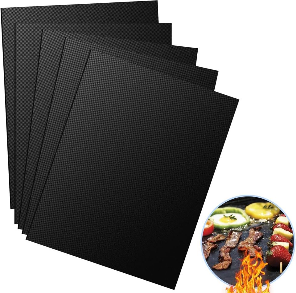 Famanu Grillmat set van 5 herbruikbare bakmatten 40 30 cm