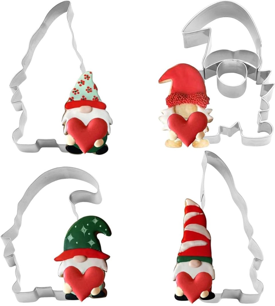 Famanu Kerst uitsteekvormen set van 8 roestvrijstalen stevig en duurzaam